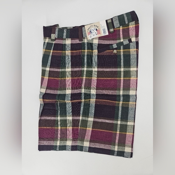 SALTY DOG Gant Mens NWT NEW 90s 1990s Plaid Shorts size 32 NOS Vintage - Picture 4 of 7